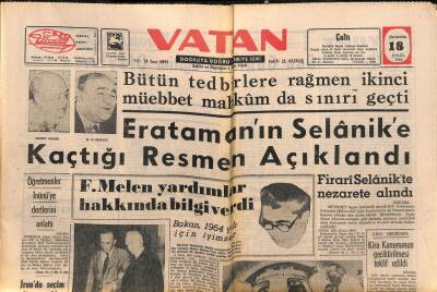 Vatan Gazetesi 18 Eylül 1963 - Kennedy Rakibimiz Ortak Pazar diyor - Harem Hayatı Filme Alınacak GZ90514 - 1