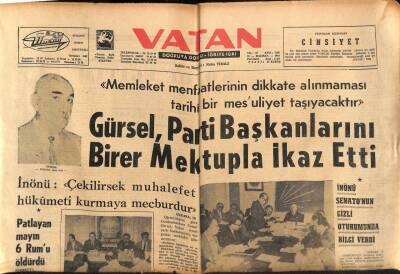 Vatan Gazetesi 18 Haziran 1964 - Sel Felaketine Uğrayan Çivrilde 20 Kişi Öldü GZ90223 - 1