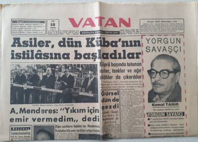 Vatan Gazetesi - 18 Nisan 1961 - Adnan Menderes Yıkım İçin Emir Vermedim Dedi GZ111304 - 1