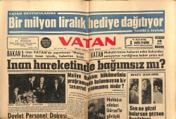 Vatan Gazetesi 18 Nisan 1962 - İnan Hareketin de Bağımsız Mı? GZ64826 - 2