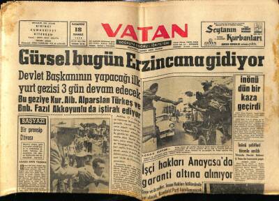 Vatan Gazetesi 18 Temmuz 1960 - İşçi Hakları Anayasada Garanti Altına Alınıyor GZ78930 - 1