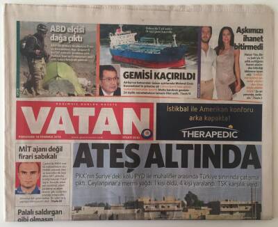 Vatan Gazetesi 18 Temmuz 2013 - Türkiye Sınırı Ateş Altında GZ28378 - 1