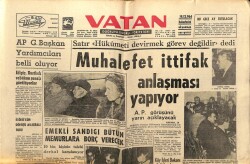 Vatan Gazetesi 19 Aralık 1964 - Muhalefet İttifak Anlaşması Yapıyor GZ64721 - 1