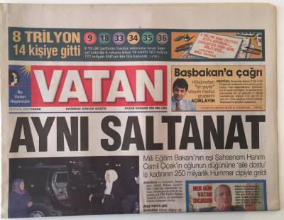 Vatan Gazetesi 19 Eylül 2004 - Yenilenen İnönü Stadı Bugün Derbiye Açılıyor .Ancak G.Saraylılar Tedirgin GZ20436 - 1