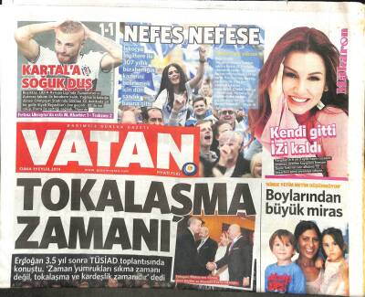 Vatan Gazetesi 19 Eylül 2014 - Tüsiad İle Tokalaşma Zamanı GZ104420 - 1