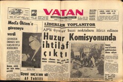 Vatan Gazetesi 19 Kasım 1964 - Huzur Komisyonunda İhtilaf Çıktı GZ64757 - 1