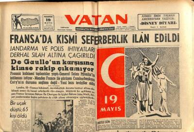 Vatan Gazetesi 19 Mayıs 1958 - De Gaulleun Karşısına Kimse Rakip Çıkamıyor Cannes Film Festivali Neticelendi GZ90411 - 1
