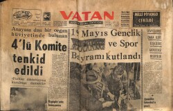 Vatan Gazetesi 19 Mayıs 1965 - 4lü Komite Tenkid Edildi GZ64792 - 2