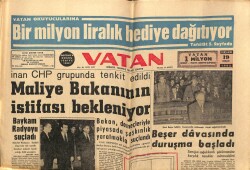 Vatan Gazetesi 19 Nisan 1962 - Maliye Bakanının İstifası Bekleniyor GZ64825 - 1