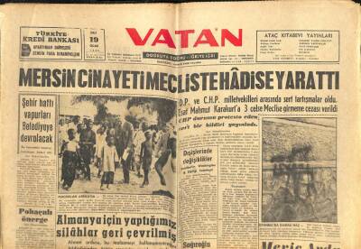 Vatan Gazetesi 19 Ocak 1960 - Kıbrısın Bağımsızlığı İlanı Bir Ay Geri Bırakıldı GZ102631 - 1
