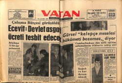 Vatan Gazetesi 19 Ocak 1963 - EcevitDevlet Asgari Ücreti Tespit Edecek GZ64912 - 2