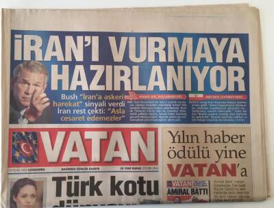 Vatan Gazetesi 19 Ocak 2005 - Bush İranı Vurmaya Hazırlanıyor , Türk Kotu Dünyayı Fethetti GZ20431 - 1