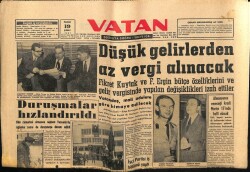 Vatan Gazetesi 19 Şubat 1961 - Düşük Gelirlerden Az Vergi Alınacak GZ64613 - 2