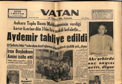Vatan Gazetesi 19 Temmuz 1962 - İran Başbakanı Amini İstifa Etti GZ66094 - 2