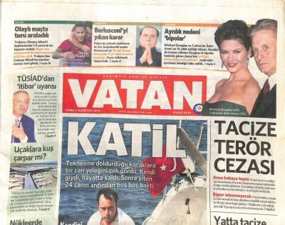 Vatan Gazetesi 2 Ağustos 2013 - Tacize Terör Cezası GZ104407 - 1