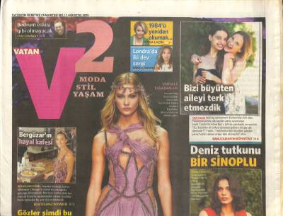 Vatan Gazetesi 2 Eki 1 Ağustos 2015 - Deniz Tutkunu Bir Sinoplu * Beste Kökdemir - Bergüzar Korelin Hayal Kafesi GZ117157 - 1