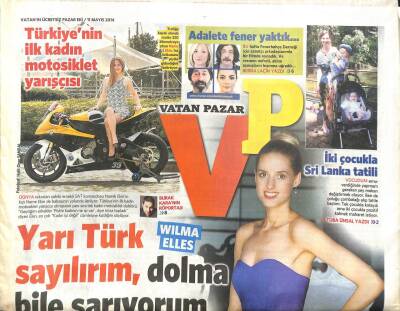 Vatan Gazetesi 2 Eki 11 Mayıs 2014 - Wılma Elles,Yarı Türk Sayılırım GZ104441 - 1