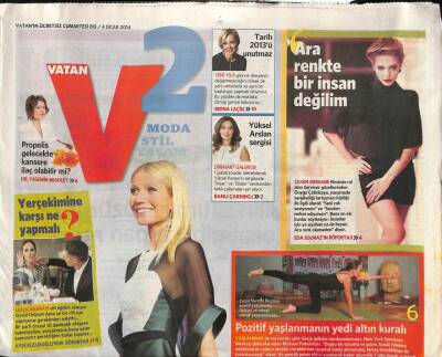 Vatan Gazetesi 2 Eki 4 Ocak 2014 - Burak Çelik Sevgilimin de Spor Yapmasını İsterim GZ100636 - 1