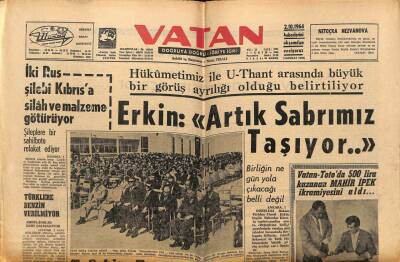 Vatan Gazetesi 2 Ekim 1964 - İki Rus Şilebi Kıbrısa Silah Götürüyor GZ64749 - 1