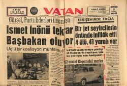 Vatan Gazetesi 2 Haziran 1962 - İsmet İnönü Tekrar Başbakan Oluyor GZ64922 - 1