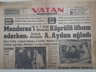 Vatan Gazetesi - 2 Kasım 1960 - Sultanahmet Cezaevinde Açlık Grevi Sona Erdi GZ112793 - 1