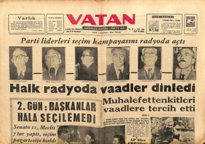 Vatan Gazetesi 2 Kasım 1963 - Parti Liderleri Seçim Kampanyasını Radyoda Açtı GZ103301 - 2