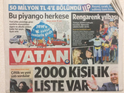Vatan Gazetesi 2 Ocak 2014 - Ebru Gündeş İfade Verdi Çiftlik Ve Yeni Yatı Sordular GZ29014 - 1