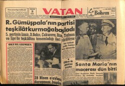 Vatan Gazetesi 2 Şubat 1961 - 28 Nisan Olayları Duruşması Bugün GZ64628 - 2