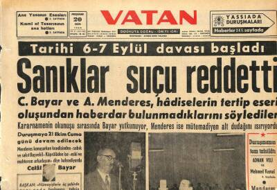 Vatan Gazetesi 20 Ekim 1960 - Sanıklar Suçu Reddetti GZ110106 - 1