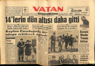 Vatan Gazetesi 20 Kasım 1960 - Elizabeth Taylor Hastaneden Çıktı GZ78675 - 1
