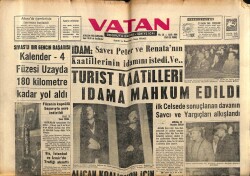 Vatan Gazetesi 20 Kasım 1963 - Turist Katilleri İdama Mahkum Edildi GZ64631 - 2