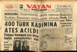 Vatan Gazetesi 20 Mart 1964 - 400 Türk Kadınına Ateş Açıldı GZ78788 - 1