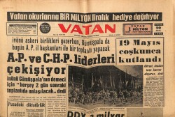 Vatan Gazetesi 20 Mayıs 1962 - AP Ve CHP Liderleri Çekişiyor GZ64887 - 1