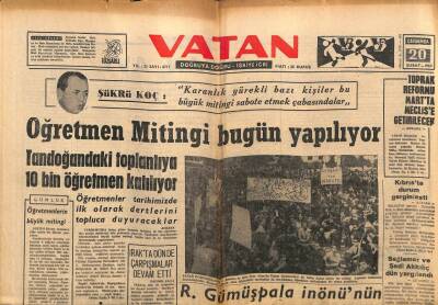 Vatan Gazetesi 20 Şubat 1963 - Çay Plastik Ambalajla Satılacak - Sağlamer Ve Şadi Alkılıç Dün Yargılandı GZ90488 - 1