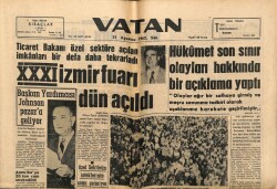 Vatan Gazetesi 21 Ağustos 1962 - Hükümet Son Sınır Olayları Hakkında Açıklama Yaptı GZ64674 - 1