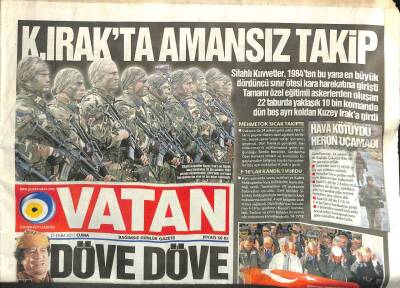 Vatan Gazetesi 21 Ekim 2011 - Libyanın 42 Yıllık Diktatörü Muammer Kaddafi , Memleketi Sirtede Bir Su Kanalında Saklanırken Bulundu Ve Linç Edildi GZ113107 - 1