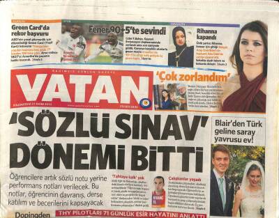Vatan Gazetesi 21 Ekim 2013 - Sözlü Sınav Dönemi Bitti GZ107629 - 1