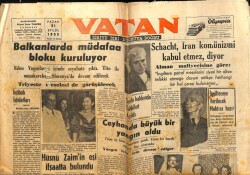Vatan Gazetesi 21 Eylül 1952 - Schacht İran Komünizmi Kabul Etmez Diyor GZ64811 - 1