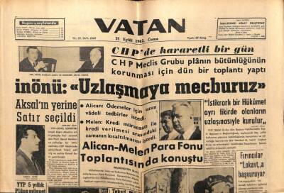 Vatan Gazetesi 21 Eylül 1962 - CHPde Hareketli Bir Gün GZ64890 - 1