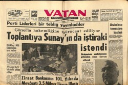 Vatan Gazetesi 21 Kasım 1964 - Ziraat Bankası 101. Yılında Mevduatı 3,5 Milyar GZ64756 - 2