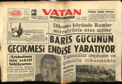 Vatan Gazetesi 21 Mart 1964 - Kıbrısta Barış Gücünün Çekilmesi Endişe Yaratıyor GZ78787 - 1