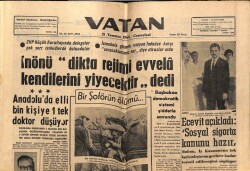 Vatan Gazetesi 21 Temmuz 1962 - Anadoluda 50 Bin Kişiye 1 Doktor Düşüyor GZ66096 - 2