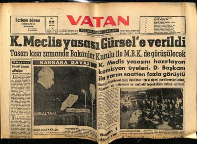 Vatan Gazetesi 22 Kasım 1960 - Adnan Menderes Eşiyle Görüşecek GZ78774 - 1