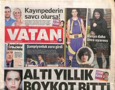 Vatan Gazetesi 22 Nisan 2013 - Gencay Çakıcı , İki Yıl Önceki Kaçak Akaryakıt Operasyonu Kapsamında İfade Verdi GZ106763 - 1