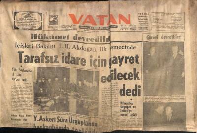 Vatan Gazetesi 22 Şubat 1965 - İçişleri Bakanı Tarafsız İdare İçin Gayret Edilecek Dedi GZ64781 - 1