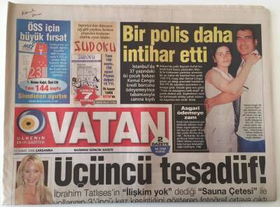 Vatan Gazetesi 22 Şubat 2006 - İbrahim Tatlıses Ve Sauna Çetesi İlişkisi GZ20437 - 1