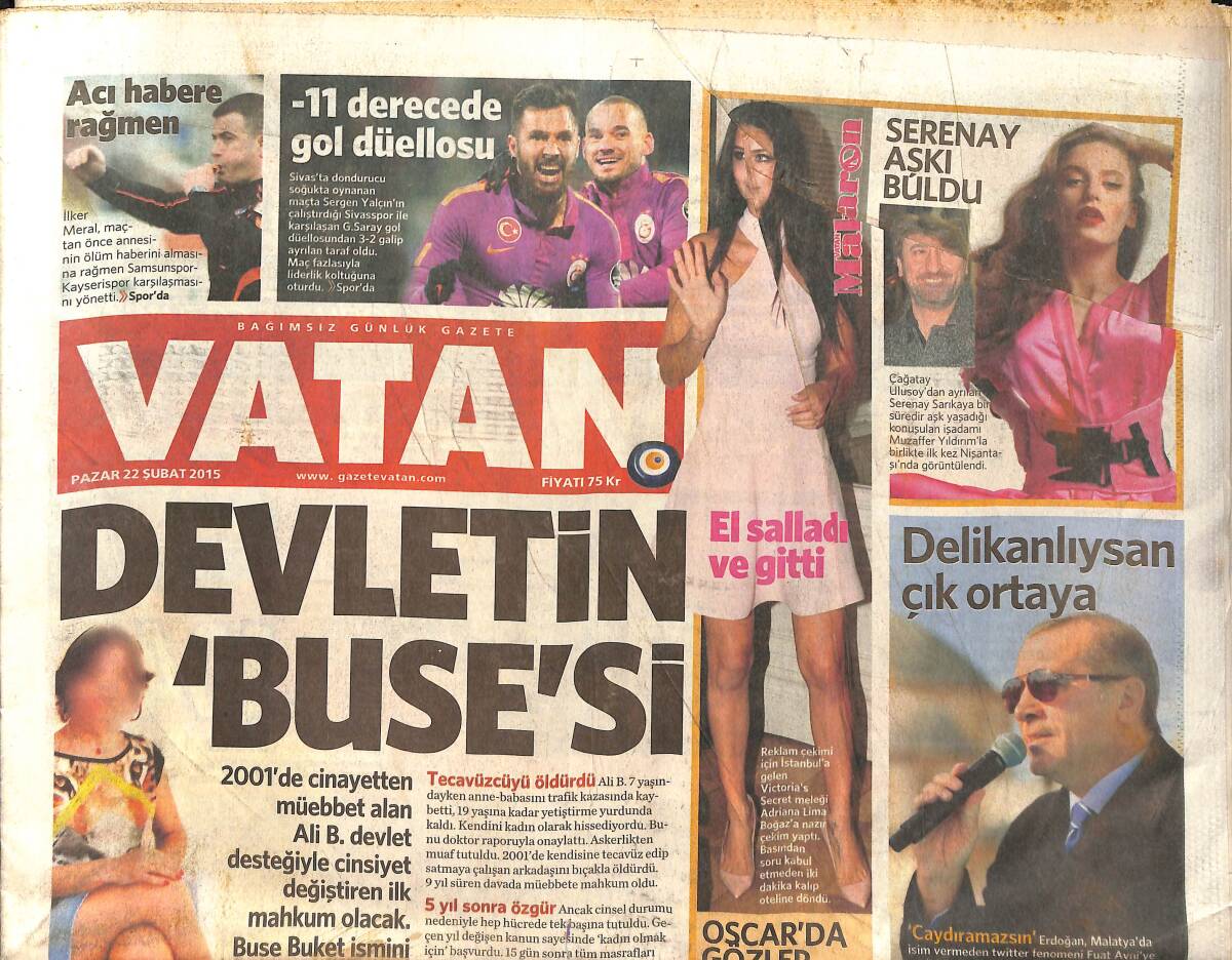 Vatan Gazetesi 22 Şubat 2015 - İbrahim Tatlıses Ak Parti'den Milletvekili Adayı Oldu GZ159550 - 1
