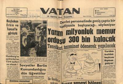 Vatan Gazetesi 23 Ağustos 1962 - Sovyetler Berlin Kumandanlığını Lağvettiler GZ64672 - 2