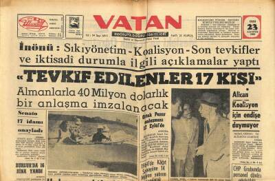 Vatan Gazetesi 23 Ağustos 1963 - Meriç Nehri Islah Ediliyor - Senato 17 İdamı Onayladı GZ91045 - 1