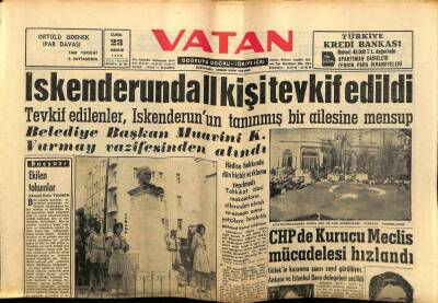 Vatan Gazetesi 23 Aralık 1960 - 13lerin İlki Adana Canavarı Asıldı GZ78857 - 1